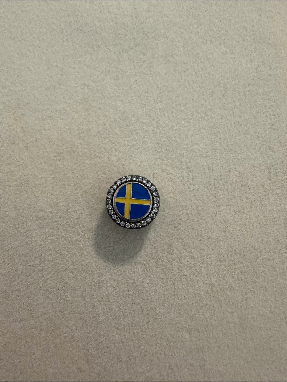 Swedish flag charm fits Pandora
